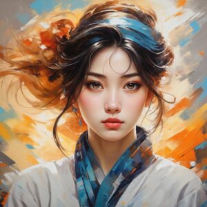 Cuadro Pintado Anime Realista