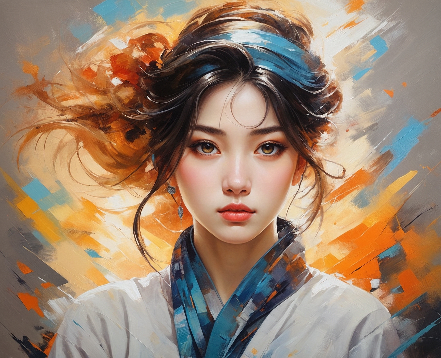 Cuadro Pintado Anime Realista