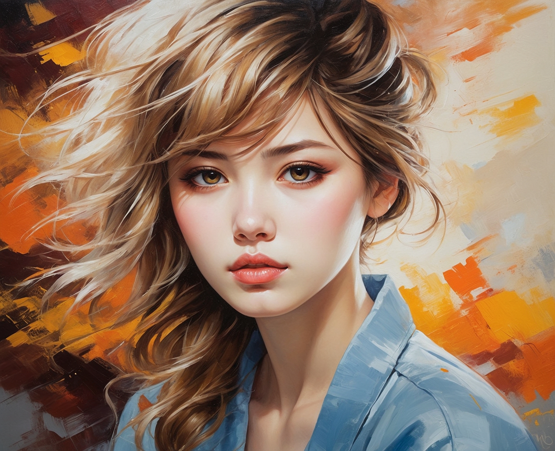Cuadro Pintado Anime Realista - Imagen 2