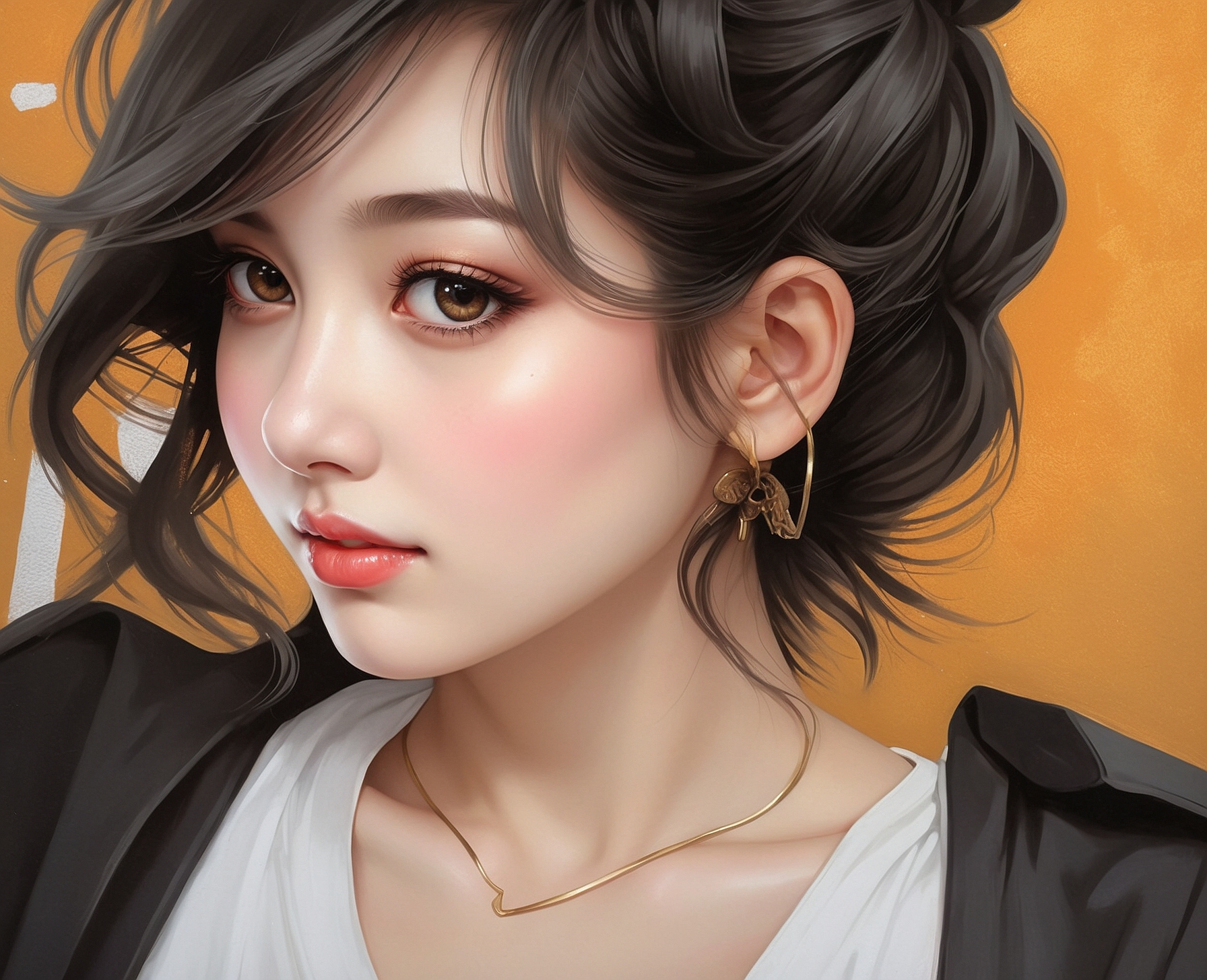 Cuadro Pintado Anime Realista