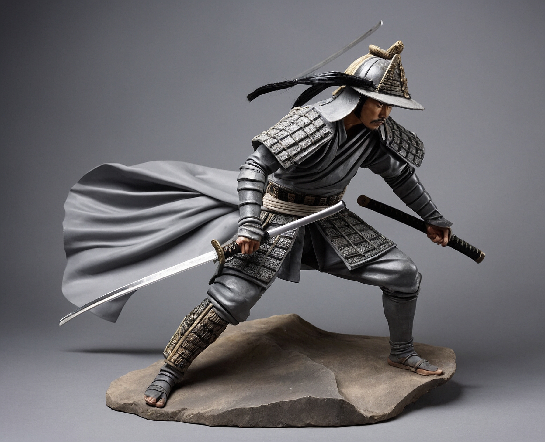 Figura Realista Samurai en Batalla - Imagen 2