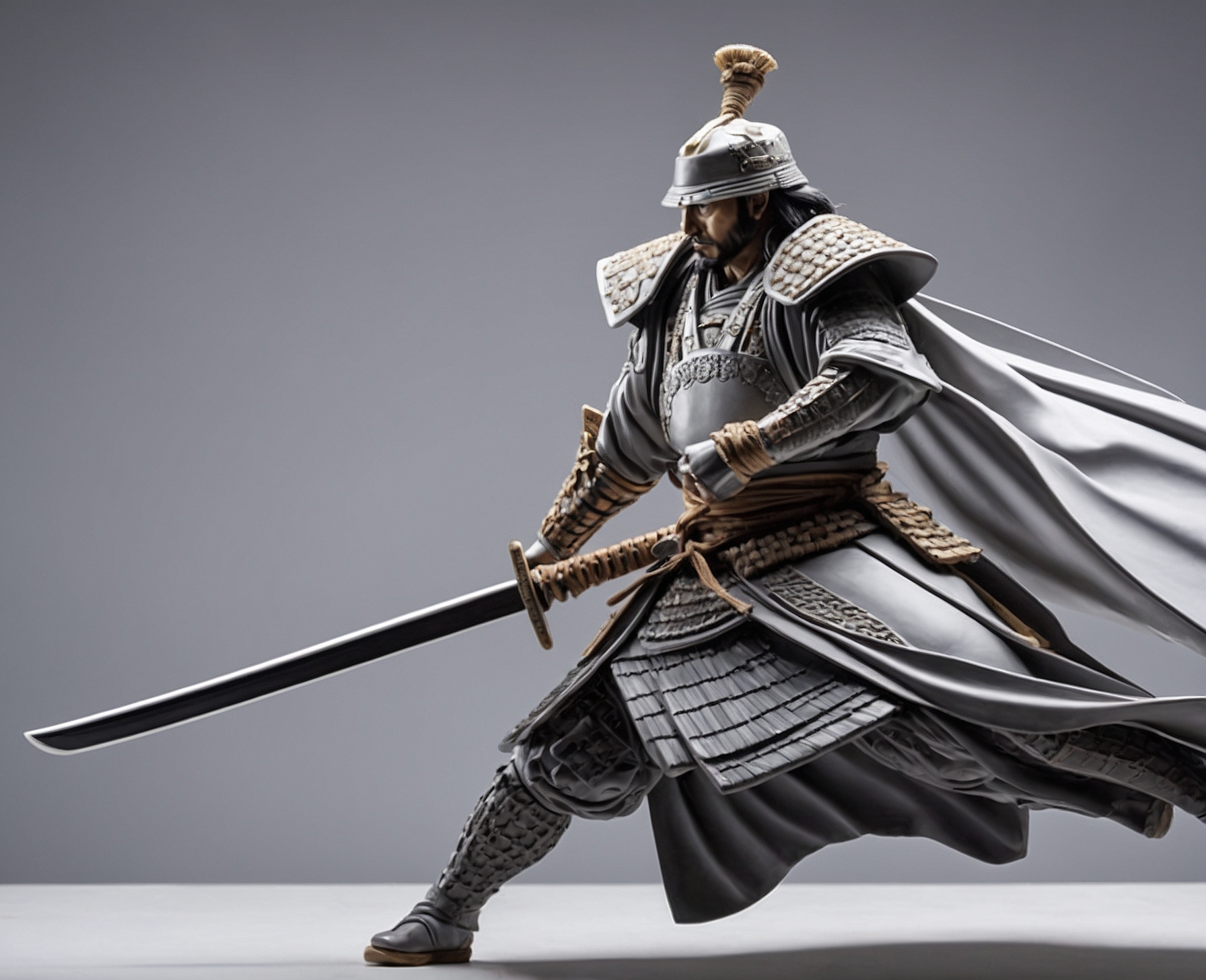 Figura Realista Samurai en Batalla - Imagen 4