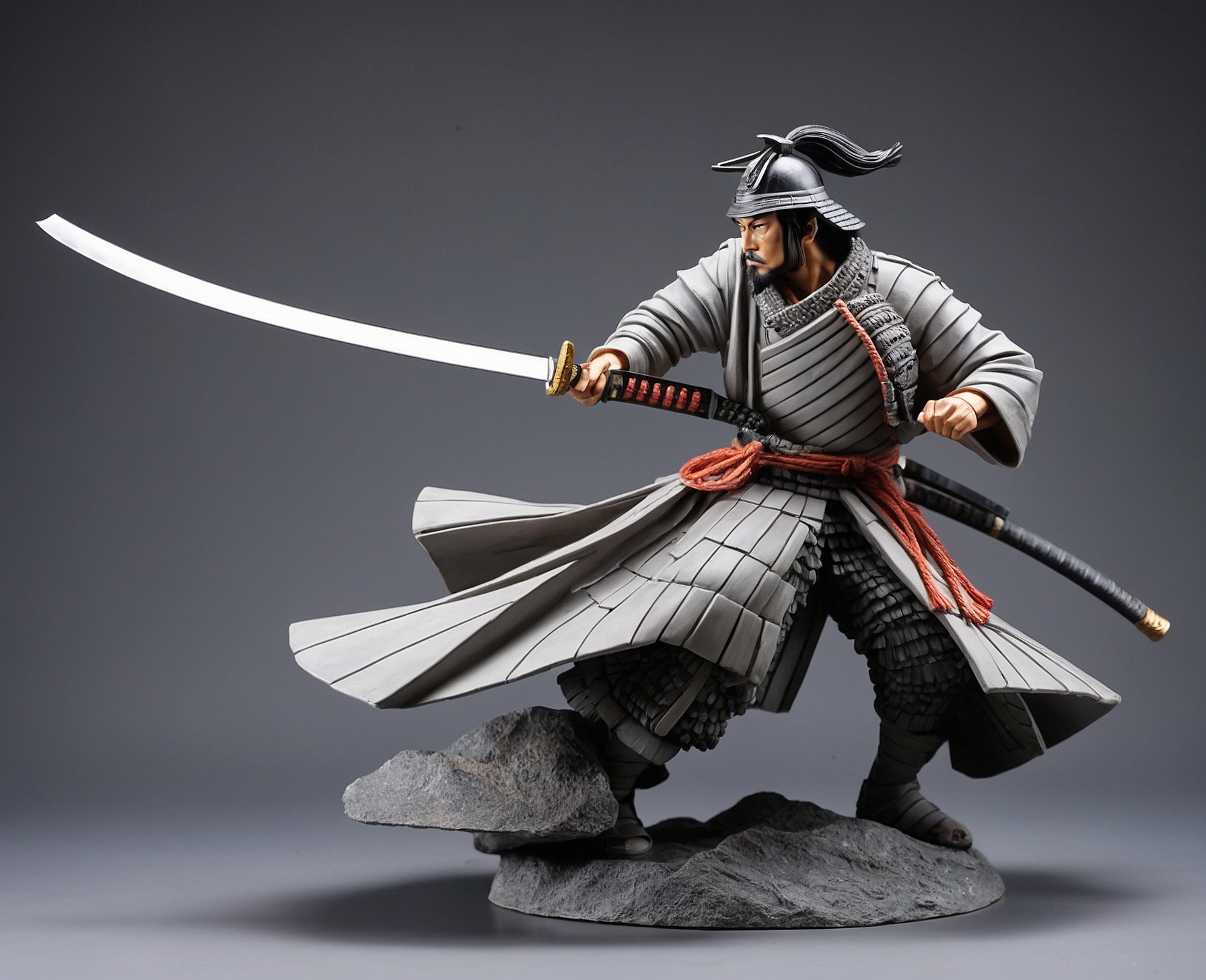 Figura Realista Samurai en Batalla - Imagen 2