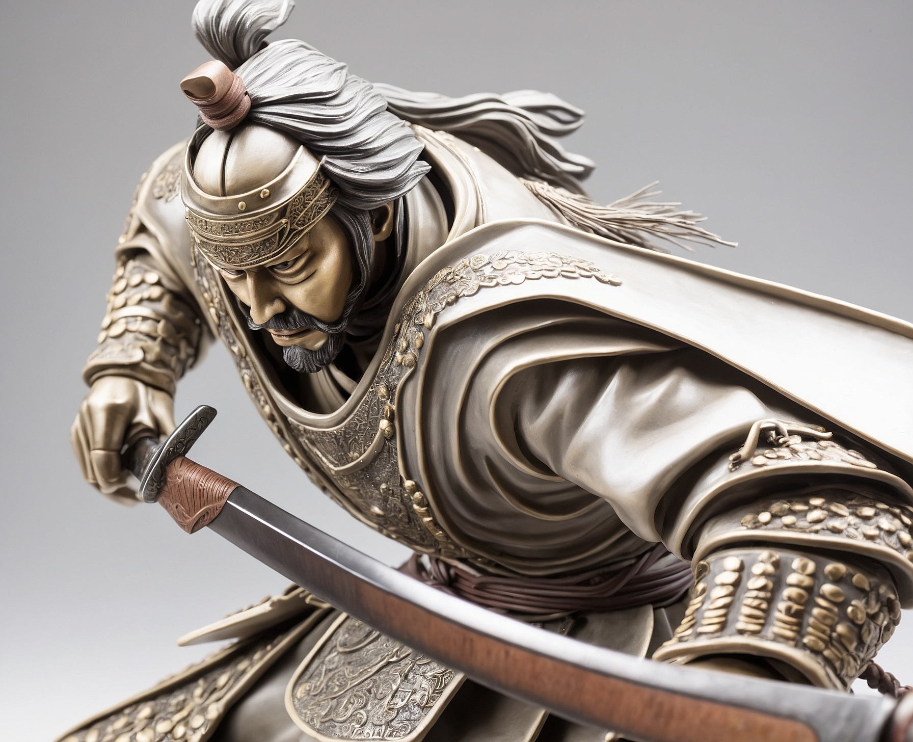 Figura Realista Samurai en Acción