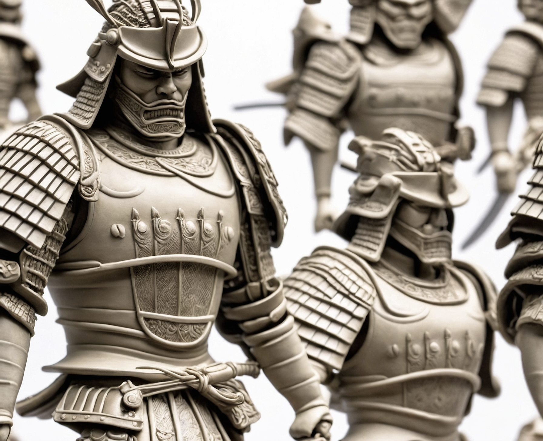 Figura Realista Samurai en Acción