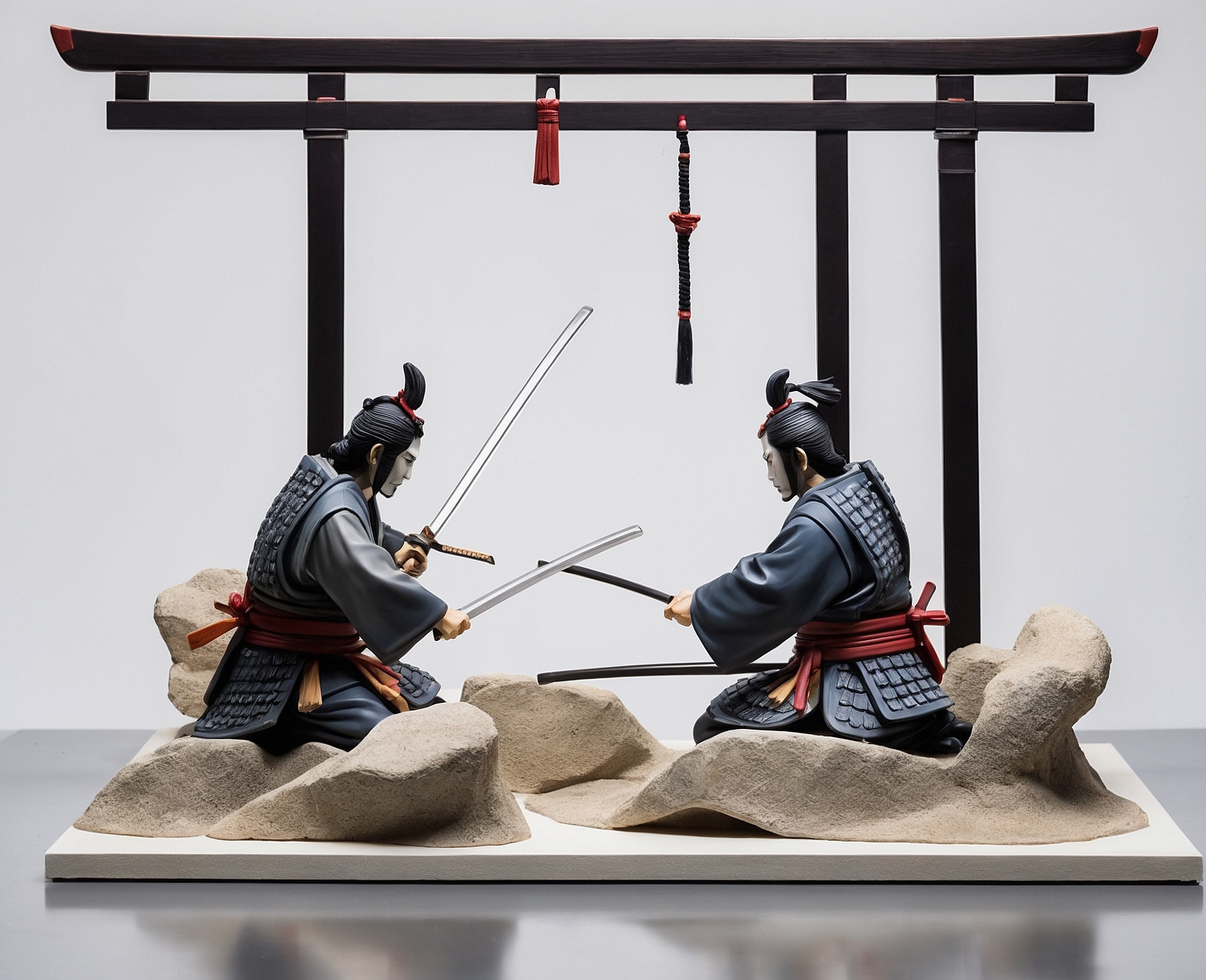 Figura Realista Samurai en Acción