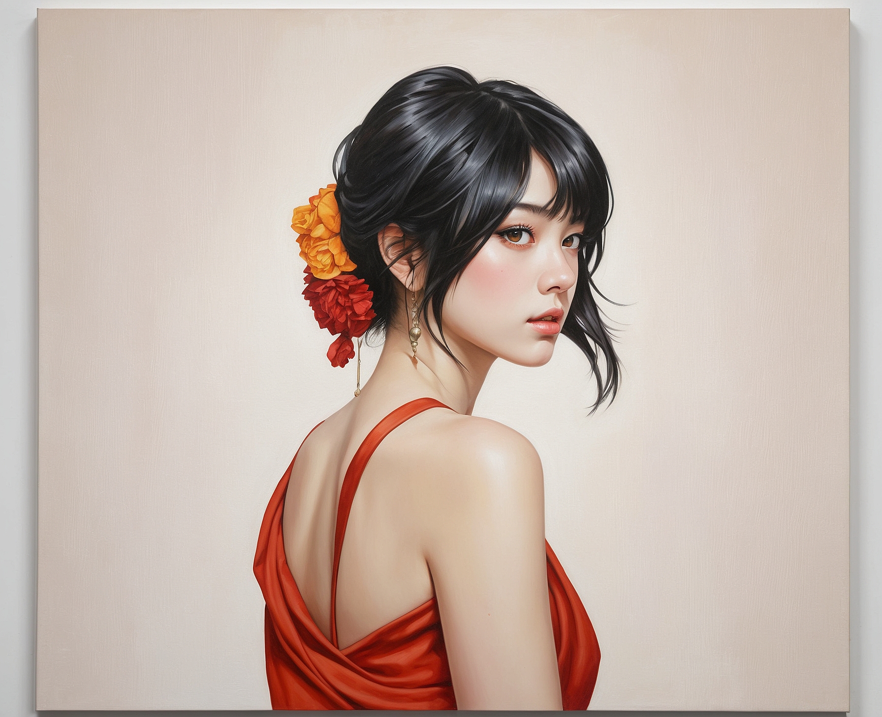 Cuadro Pintado Anime Realista - Imagen 2