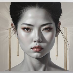 Cuadro Pintado Anime Realista