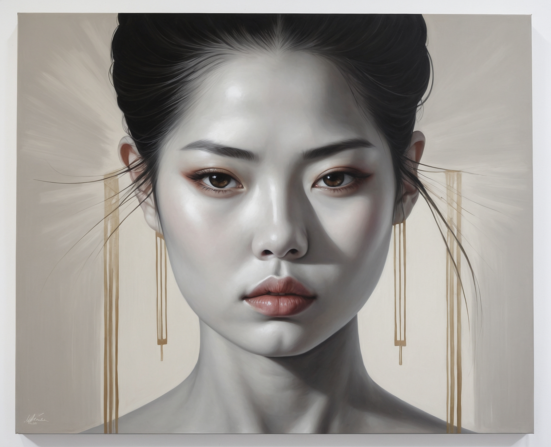 Cuadro Pintado Anime Realista
