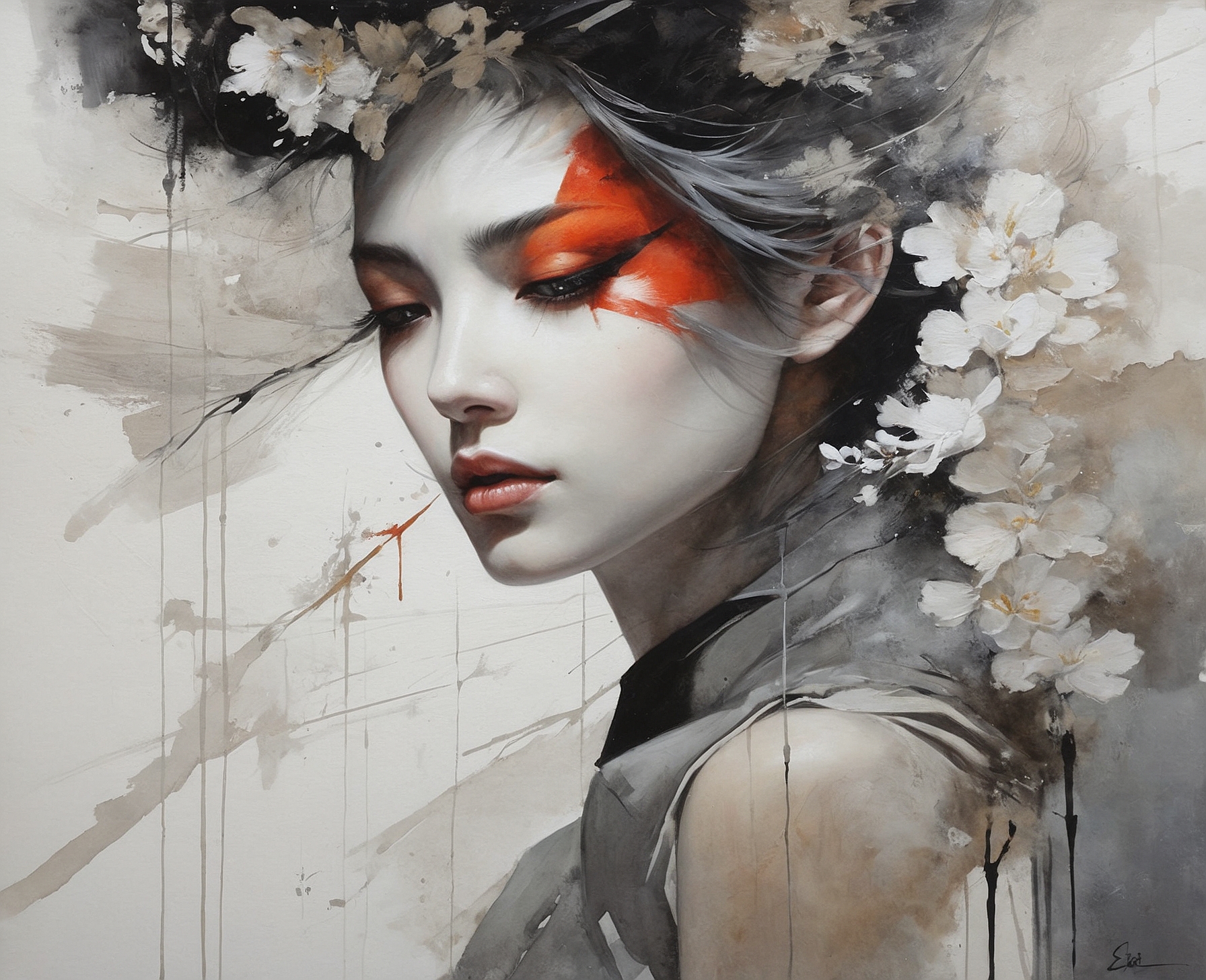 Cuadro Pintado Anime Realista - Imagen 2